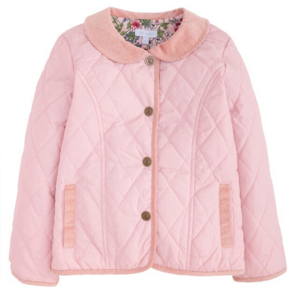 Little English Classic Quilted Jacket-Light Pink Size 3T